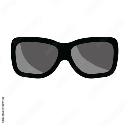 colorfull sunglasses fashion flat vector design 