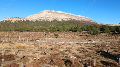 Sad hill cementery, a location of one of the scenes from the movie The Good, the Ugly and the Bad. Burgos province, Spain. High quality 4k footage. High quality 4k footage photo