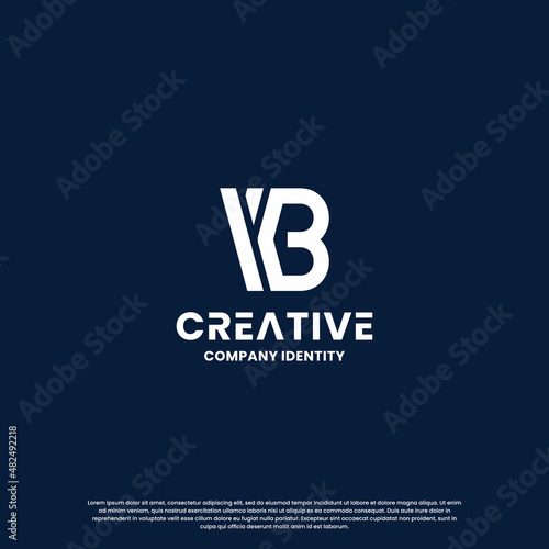 abstract letter Y B logo design for business identity