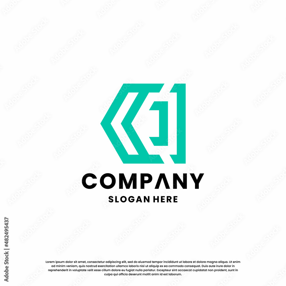 Fototapeta premium letter C monogram logo design inspiration. Initial logo for business identity.