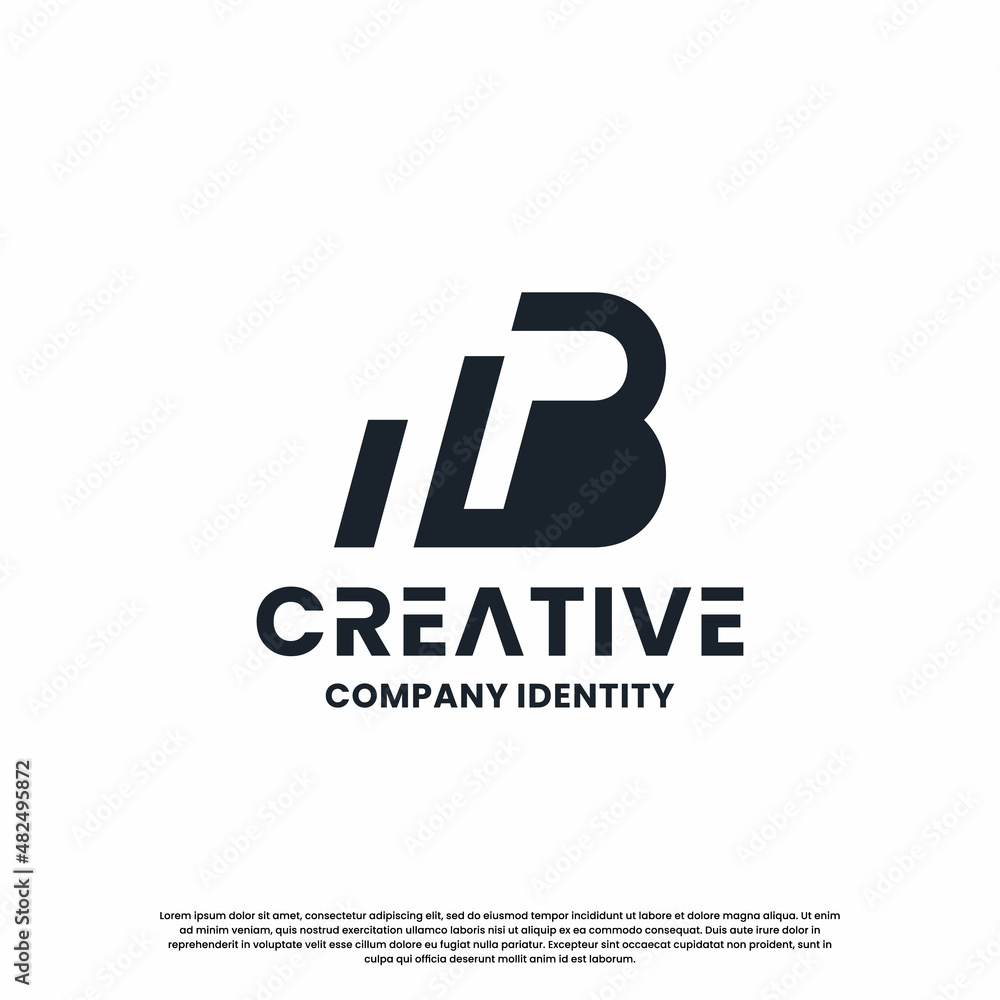 letter B P with signal icon combination logo design inspiration letter B P with signal icon combination logo design inspiration