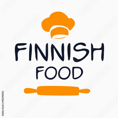 Creative (Finnish food) logo, sticker, badge, label, vector illustration.