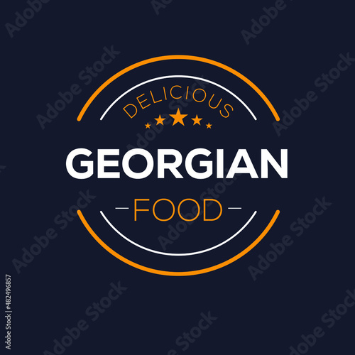 Creative (Georgian food) logo, sticker, badge, label, vector illustration.
