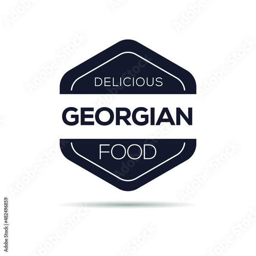 Creative (Georgian food) logo, sticker, badge, label, vector illustration.