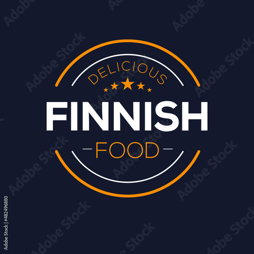 Creative (Finnish food) logo, sticker, badge, label, vector illustration.