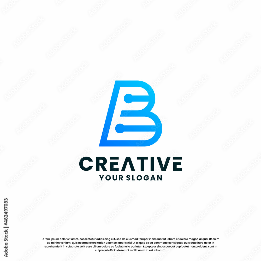 business letter B logo design for technology, lab, science, computing company business letter B logo design for technology, lab, science, computing company