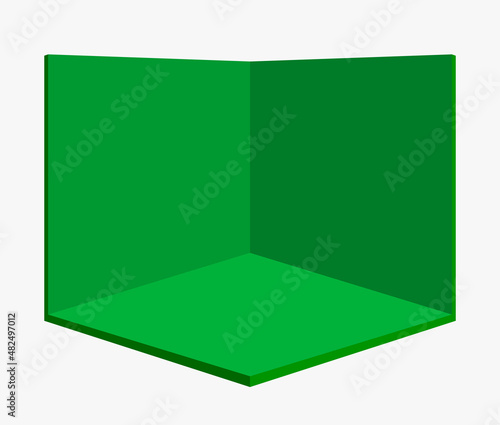 Creative vector illustration of green screen background