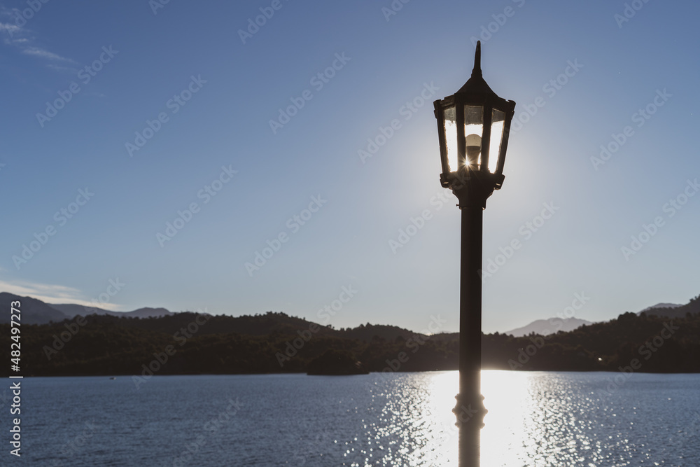 lamp on the lake