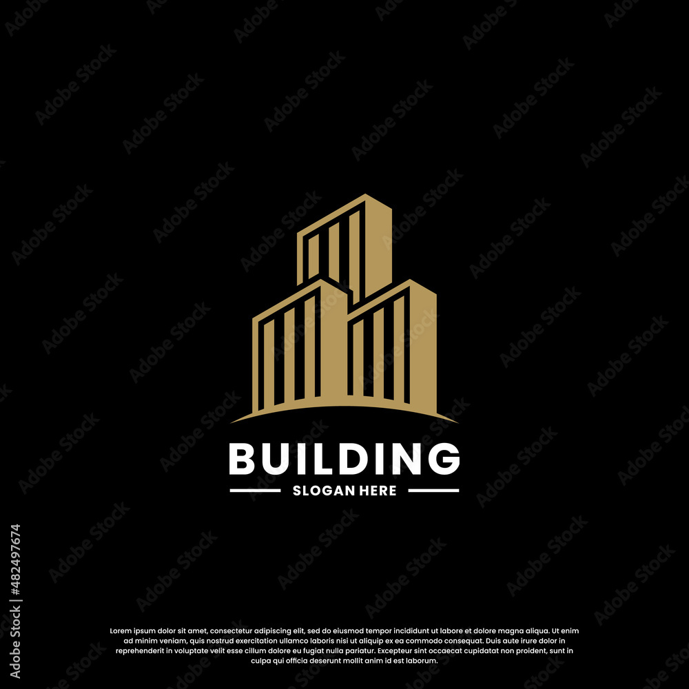 building apartment logo design inspiration. creative design and modern concept