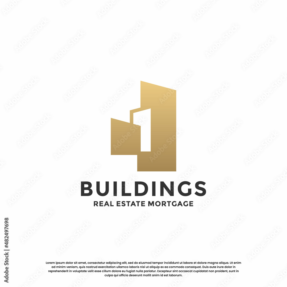 building apartment logo design inspiration. creative design and modern concept