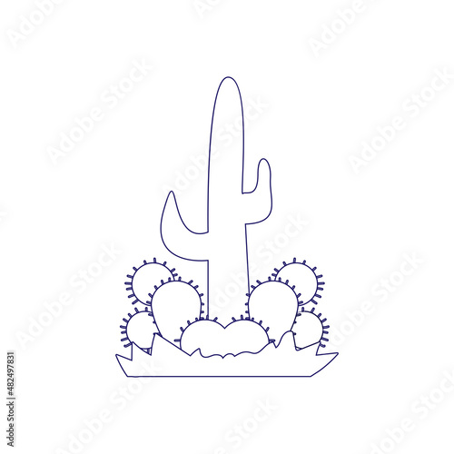 Isolated cactus icon Enviroment concept Vector illustration