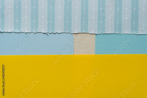 blue and yellow spring or easter paper background