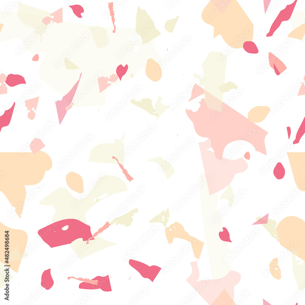 Terrazzo seamless pattern. Orange realistic Terrazzo seamless pattern. Orange realistic