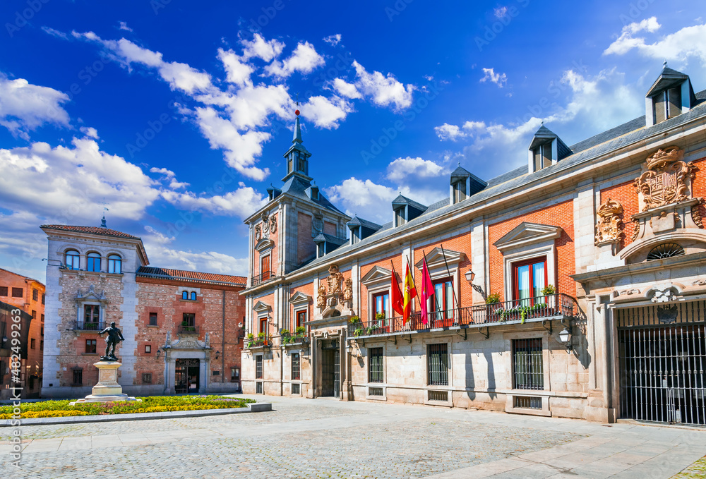 Madrid, Plaza de la Villa town hall - capital city of Spain