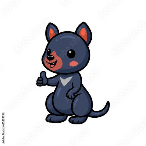 Fototapeta Naklejka Na Ścianę i Meble -  Cute little tasmanian devil cartoon