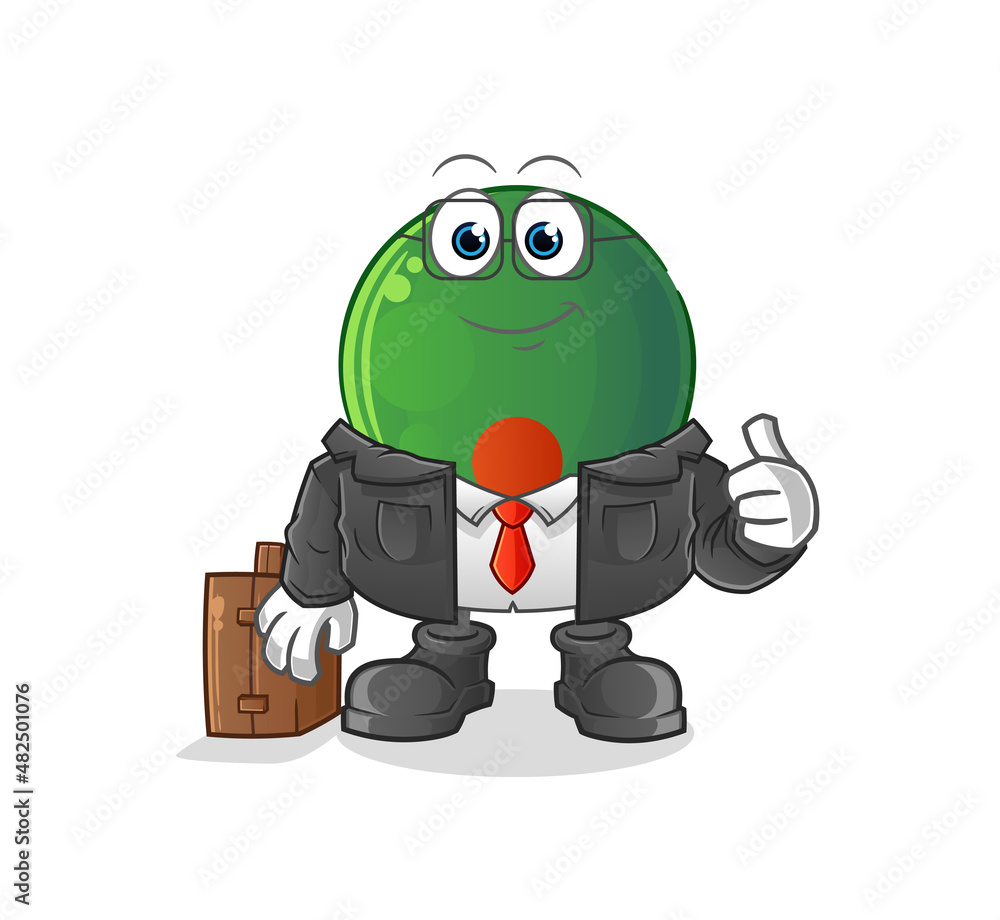Obraz premium bangladesh flag office worker mascot. cartoon vector