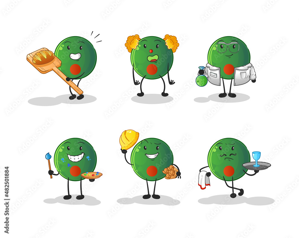 bangladesh flag profession set character. cartoon mascot vector bangladesh flag profession set character. cartoon mascot vector