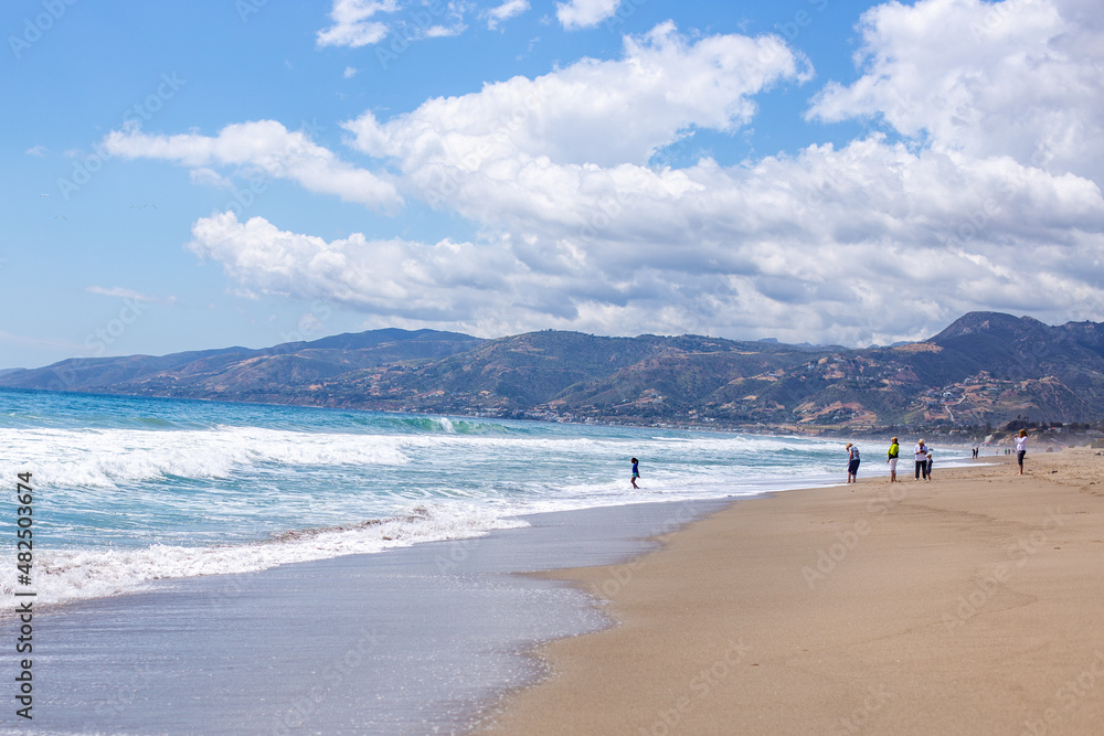 beach along the California coastline 
