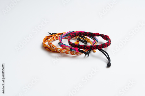 Fotografie friendship bracelet on white background