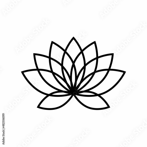 lotus icon design template illustration vector