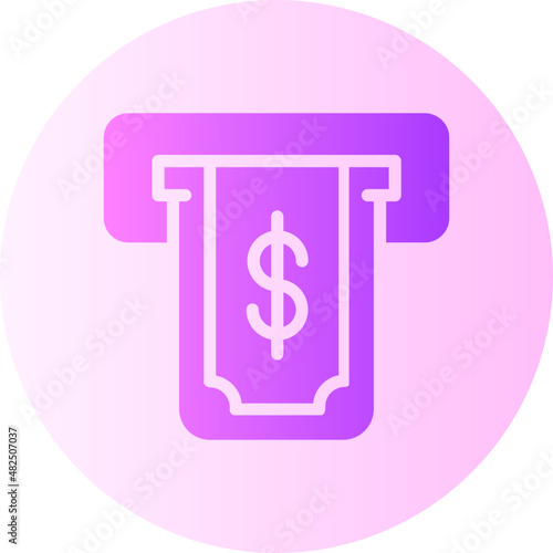money withdrawal gradient icon