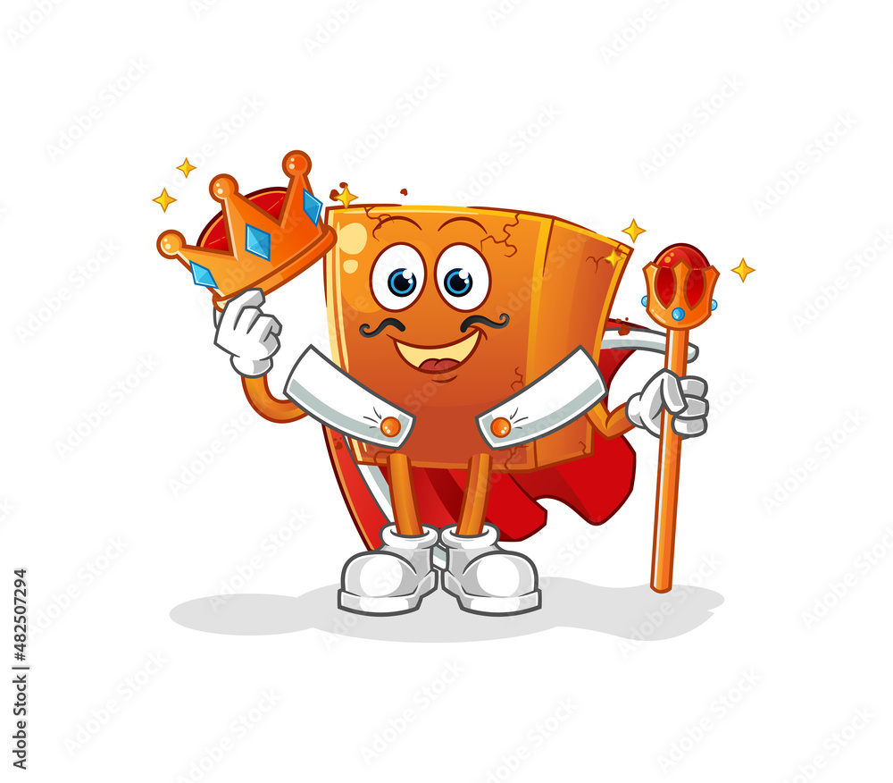 Obraz premium brick king vector. cartoon character
