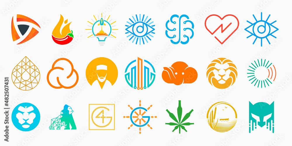 collection minimalist logo icon set. simple design vector illustration. collection minimalist logo icon set. simple design vector illustration.