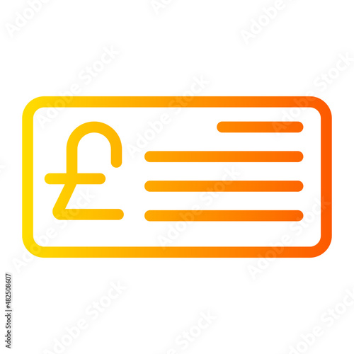 bank check gradient icon