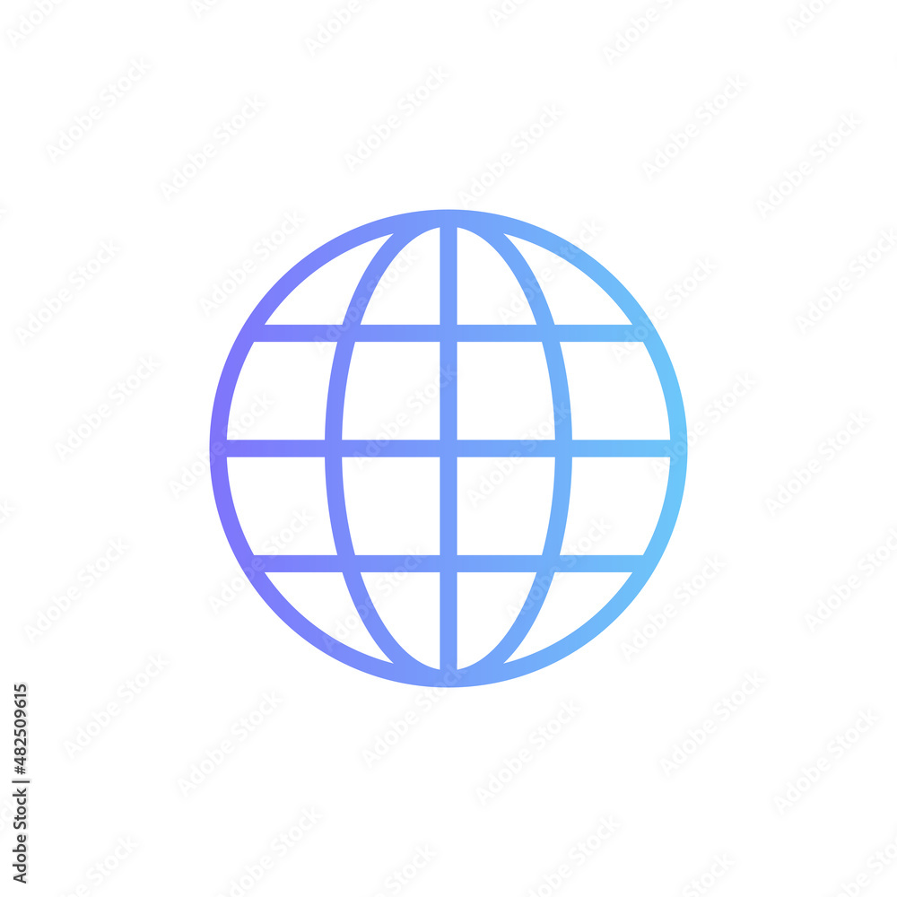 Earth globe web vector icon with gradient Earth globe web vector icon with gradient