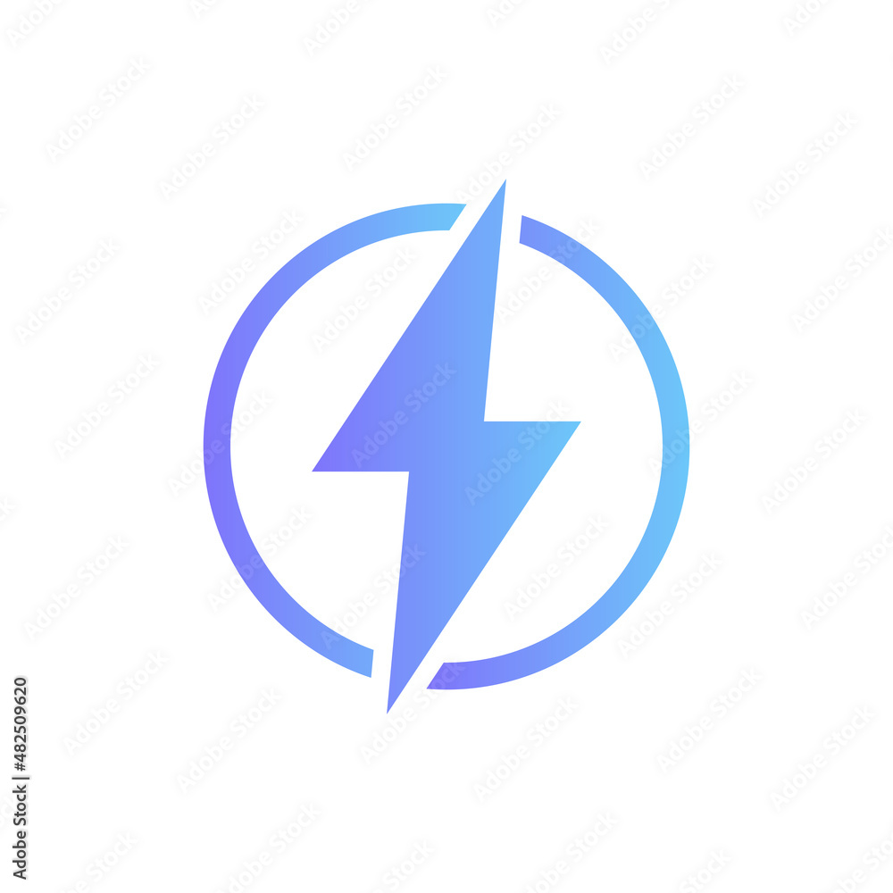Electric power vector icon with gradient Electric power vector icon with gradient