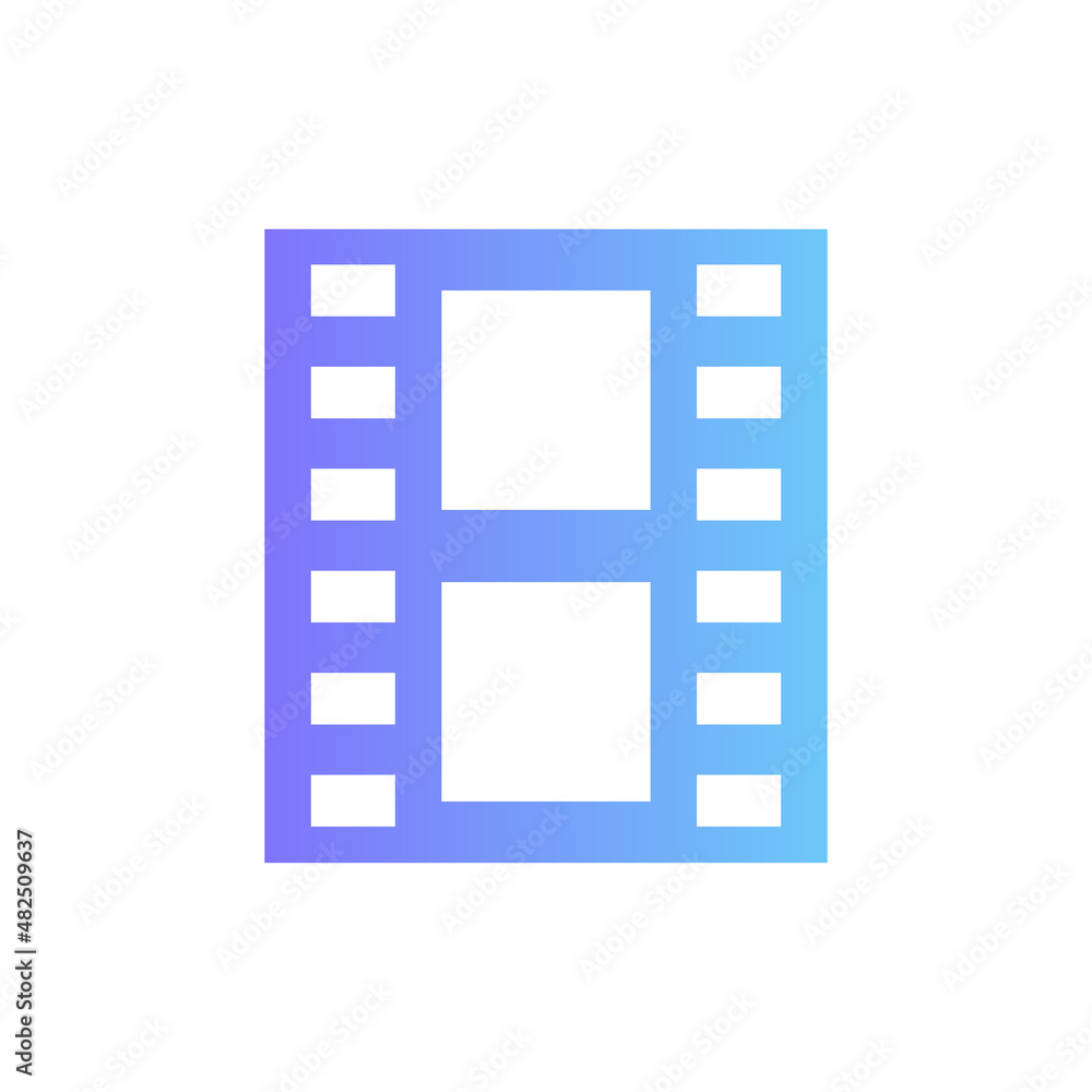 Film strip vector icon with gradient