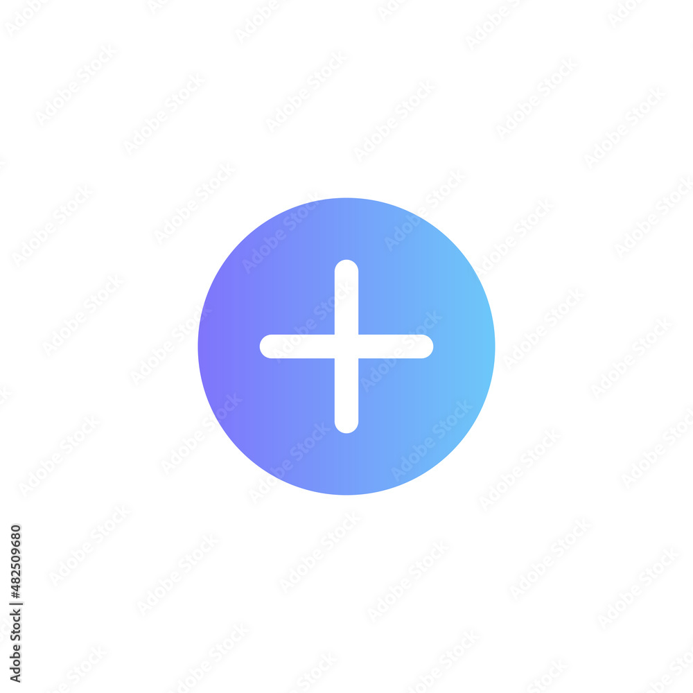Add vector icon with gradient Add vector icon with gradient