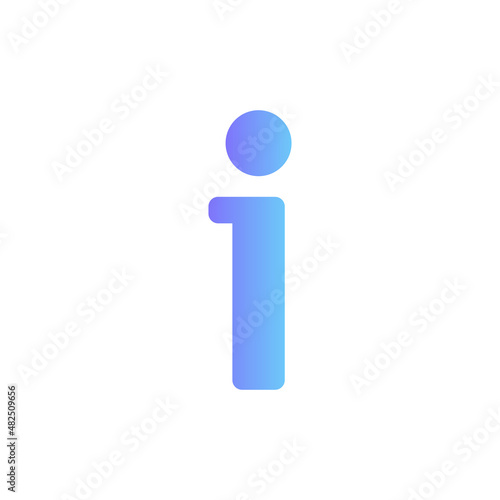 Info vector icon with gradient