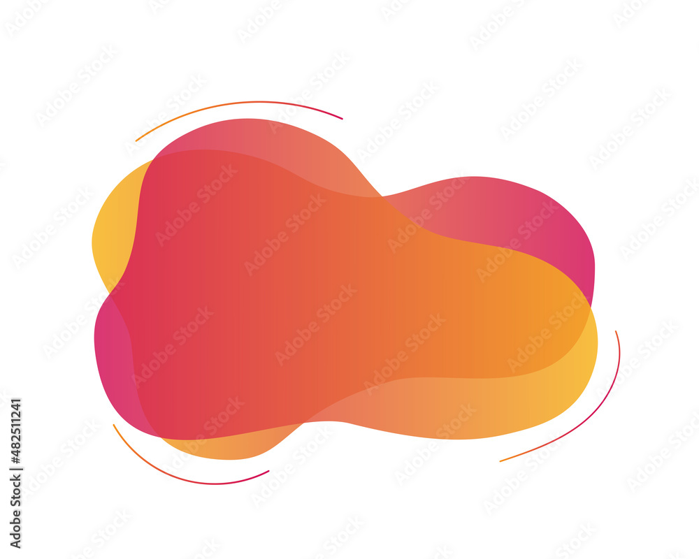 Abstract orange-purple spot for create your own art. Hand drawn abstract shape. Design for card, print, poster, mood boards. Vector illustration.