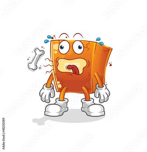 brick burp mascot. cartoon vector