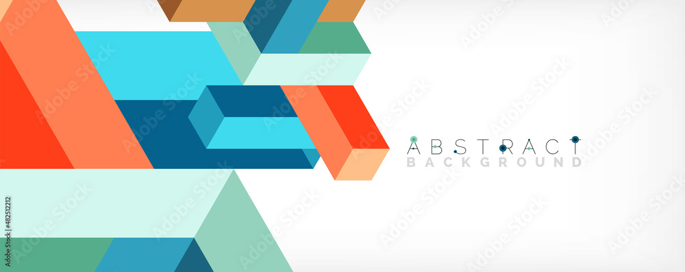 Abstract background. 3d cubes, cubic elements and blocks. Techno or business concept for wallpaper, banner, background, landing page Abstract background. 3d cubes, cubic elements and blocks. Techno or business concept for wallpaper, banner, background, landing page