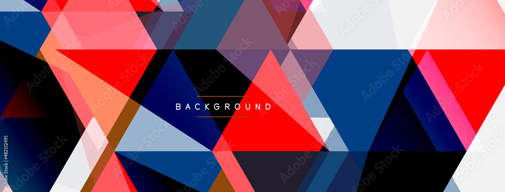 Mosaic triangles geometric background. Techno or business concept, pattern for wallpaper, banner, background, landing page Mosaic triangles geometric background. Techno or business concept, pattern for wallpaper, banner, background, landing page
