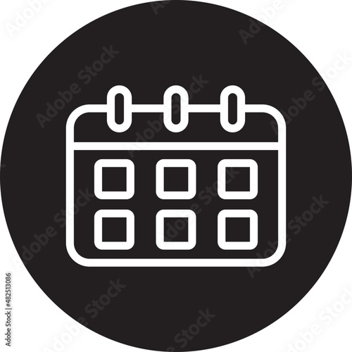 calendar glyph icon