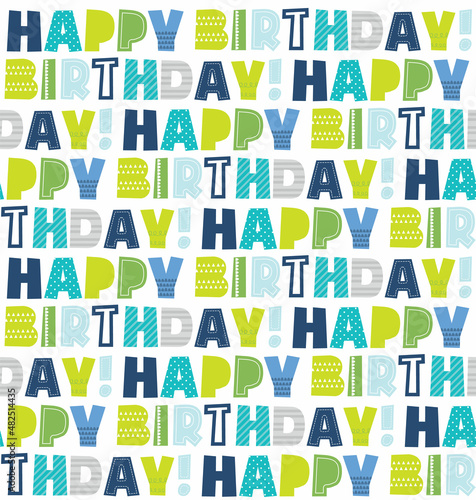 happy birthday seamless pattern design