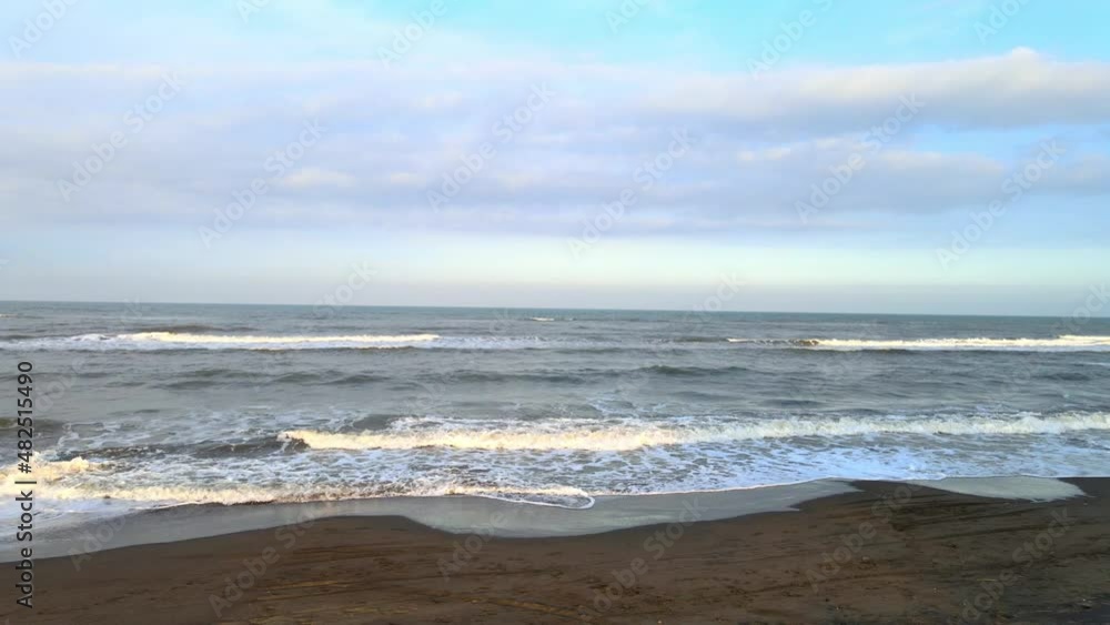 Waves rolling at playa Navarro in Vega de Alatorre, Veracruz Mexico Waves rolling at playa Navarro in Vega de Alatorre, Veracruz Mexico