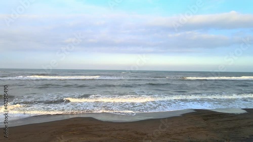 Waves rolling at playa Navarro in Vega de Alatorre, Veracruz Mexico photo