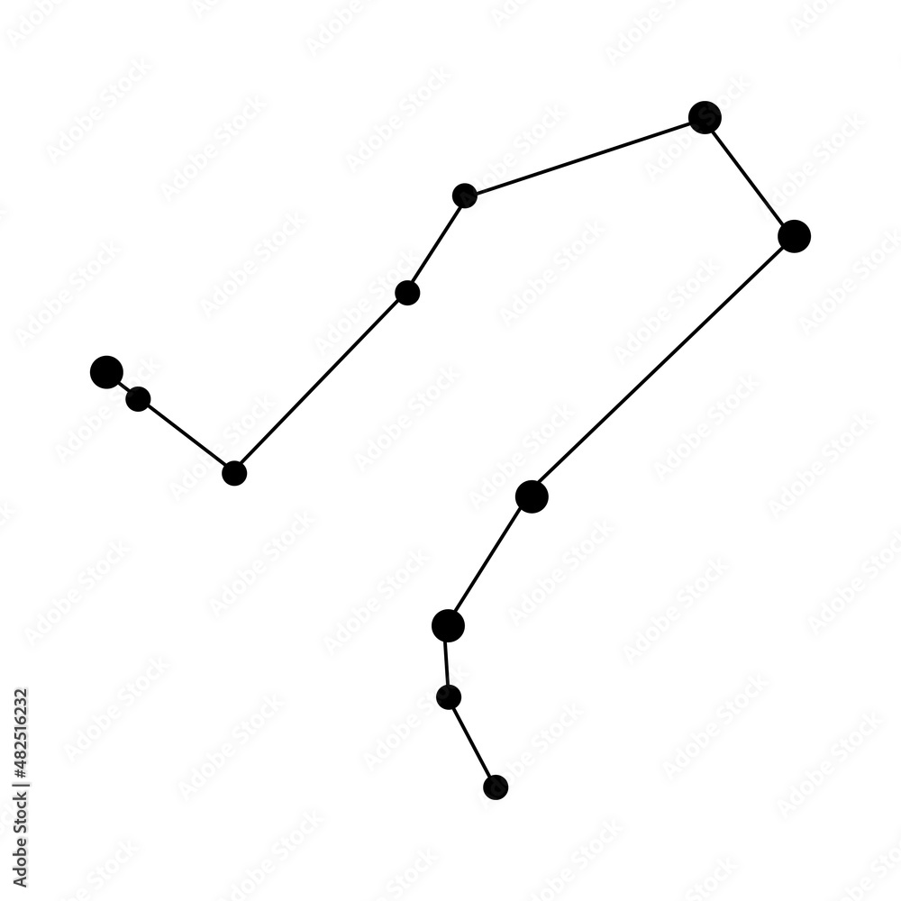 Star constellation zodiac gemini. Zodiac horoscope. Vector illustration Star constellation zodiac gemini. Zodiac horoscope. Vector illustration