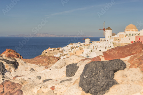 View of Oia, Santorini Greece