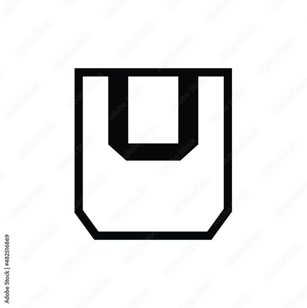 Shopping bag icon vector isolated on white, sign and symbol illustration. Shopping bag icon vector isolated on white, sign and symbol illustration.
