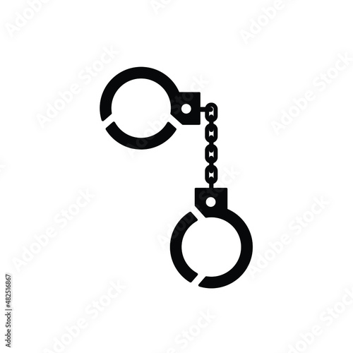 Shackle icon vector isolated on white, sign and symbol illustration.