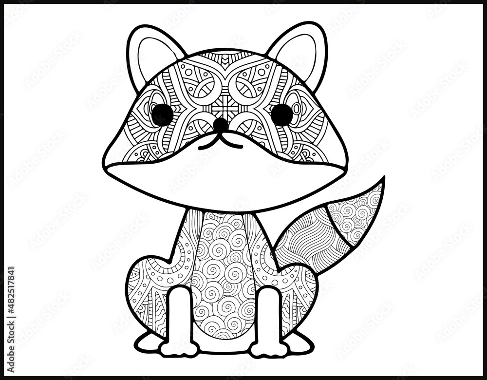 Obraz premium Animal Mandala vector and coloring page