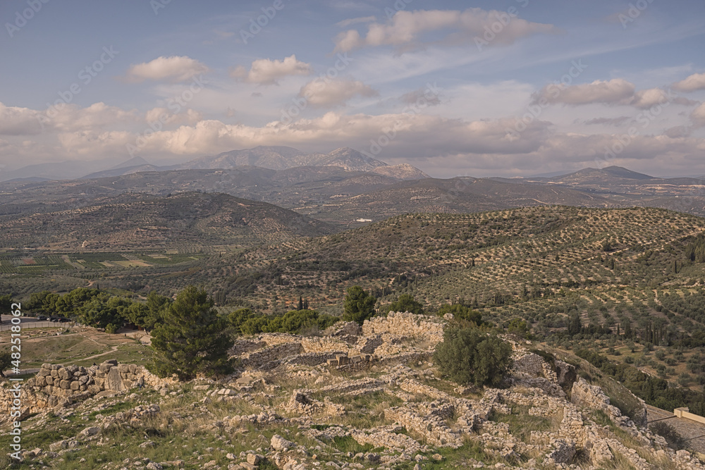 View of Mycenae ruins, Greece
