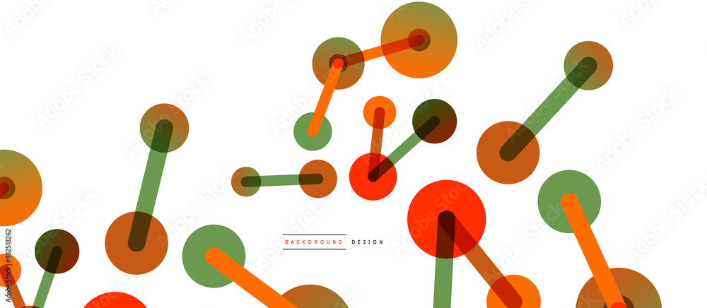 Abstract background. Round dots connected by lines. Trendy techno business template for wallpaper, banner, background or landing Abstract background. Round dots connected by lines. Trendy techno business template for wallpaper, banner, background or landing