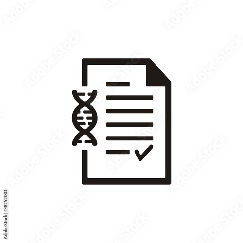 Dna test result report icon isolated on white background