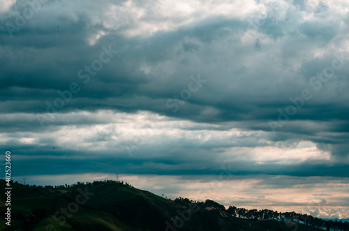 clouds over the mountains